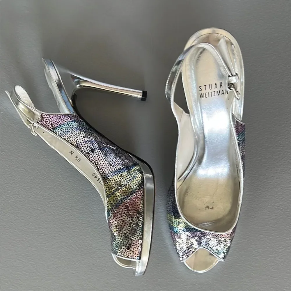 Stuart Weitzman Sequin Heels - 9.5